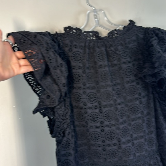 NWT Vineyard Vines Black Eyelet Tiered Ruffle Neck Dress Size XL - Picture 15 of 15